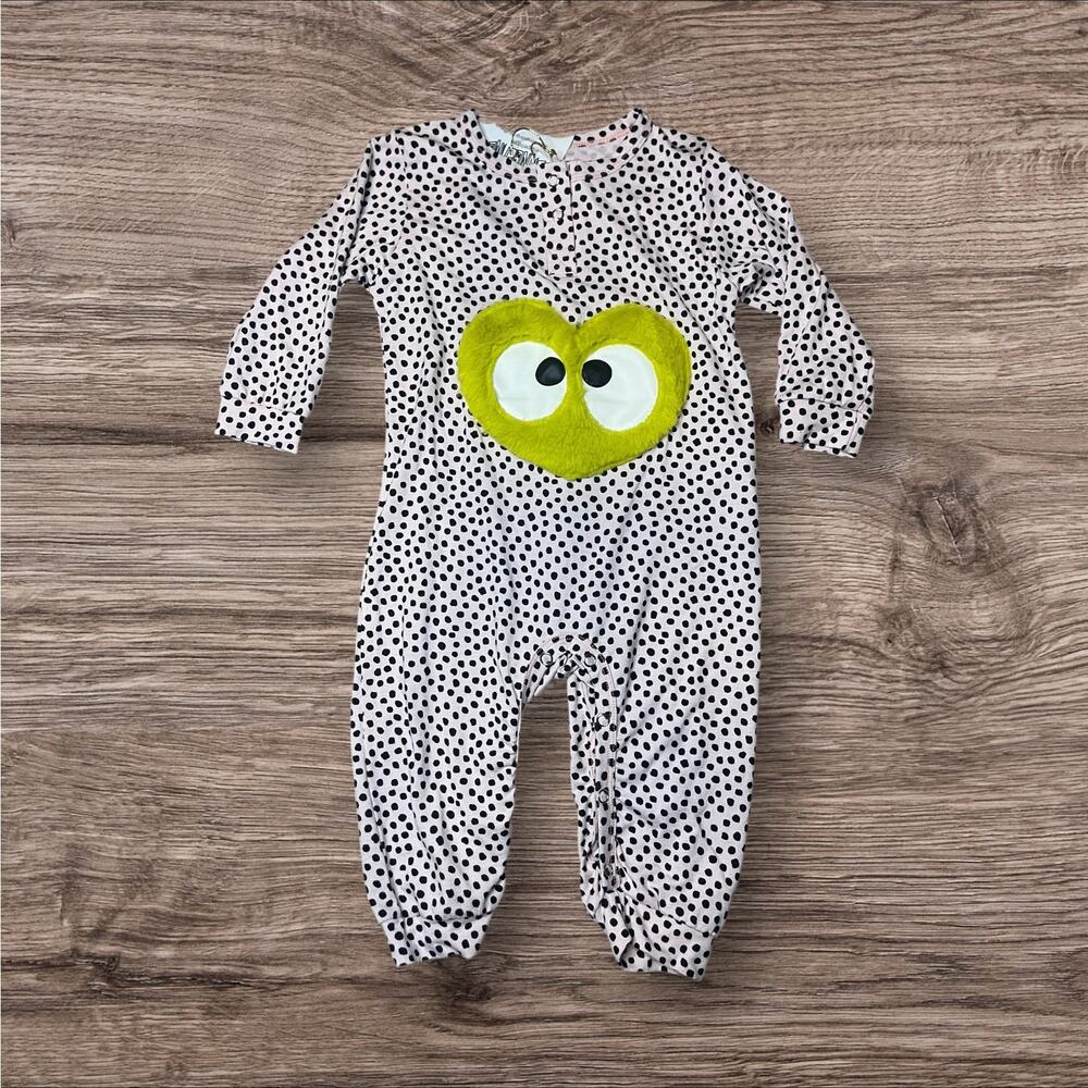 BANGBANG COPENHAGEN - FLUFFY HEART SPOTTY ROMPER